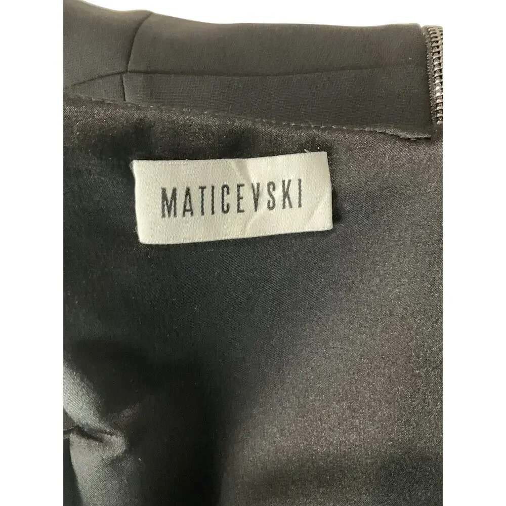 Maticevski Embellished Black Reveal Mini Dress Size Uk 8 / US 4 - Picture 4 of 7